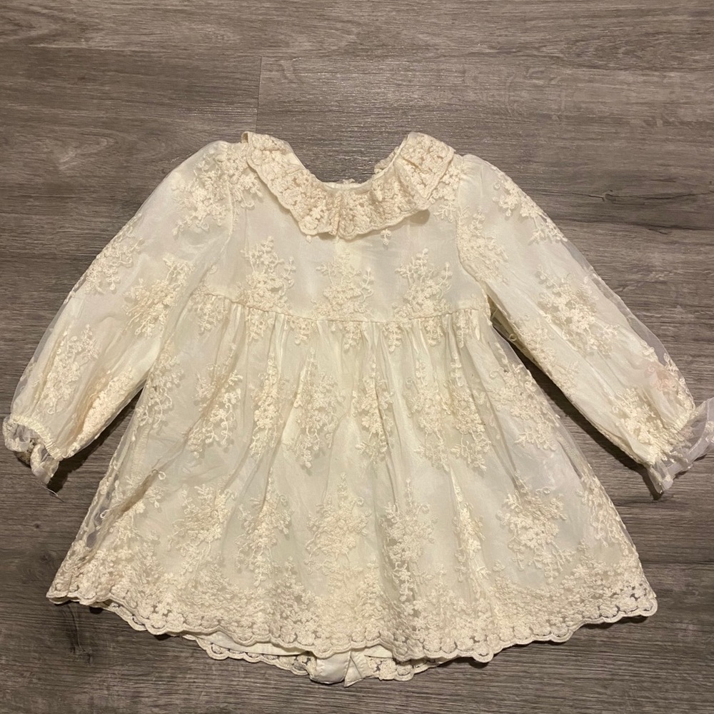 Zara Baby embroidered tulle dress